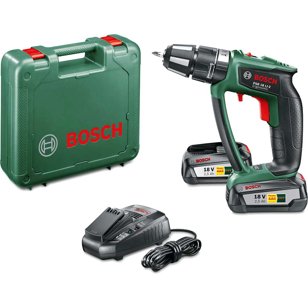 Bosch PSB 18 LI-2 ERGONOMIC 18v Cordless Combi Drill | Combi Drills