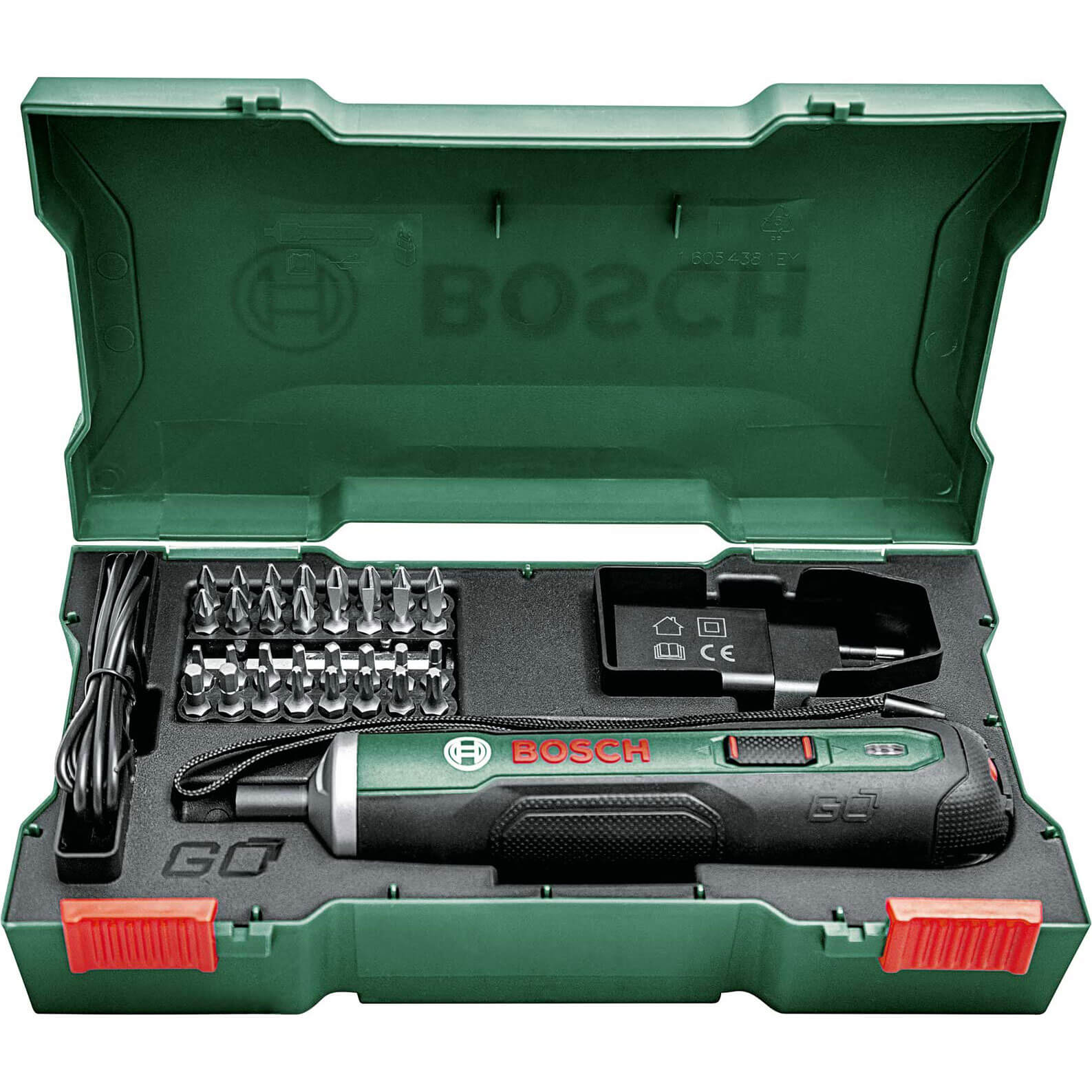 Image of Bosch PUSHDRIVE 3.6v Cordless Screwdriver 1 x 1.5ah Integrated Li-ion Charger Case