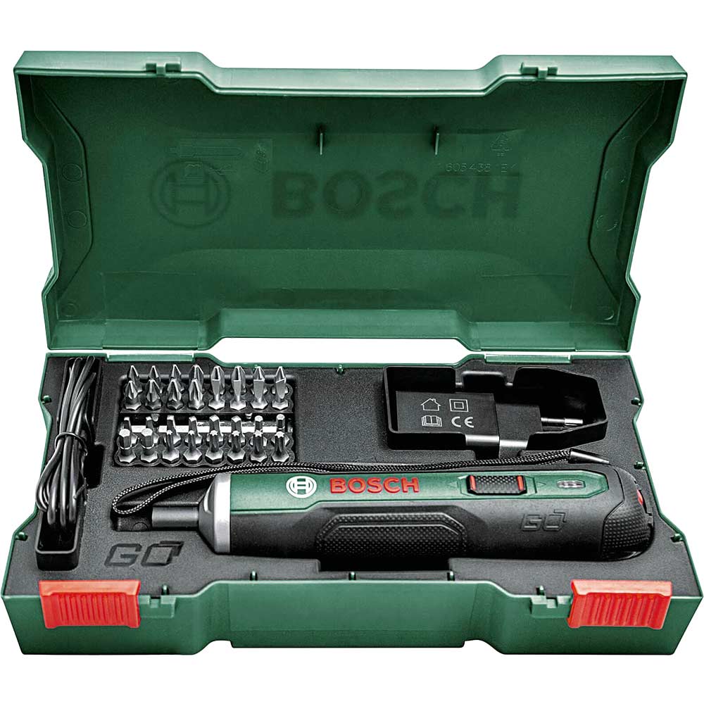 Bosch PUSHDRIVE 3.6v Cordless Screwdriver 1 x 1.5ah Integrated Li-ion Charger Case