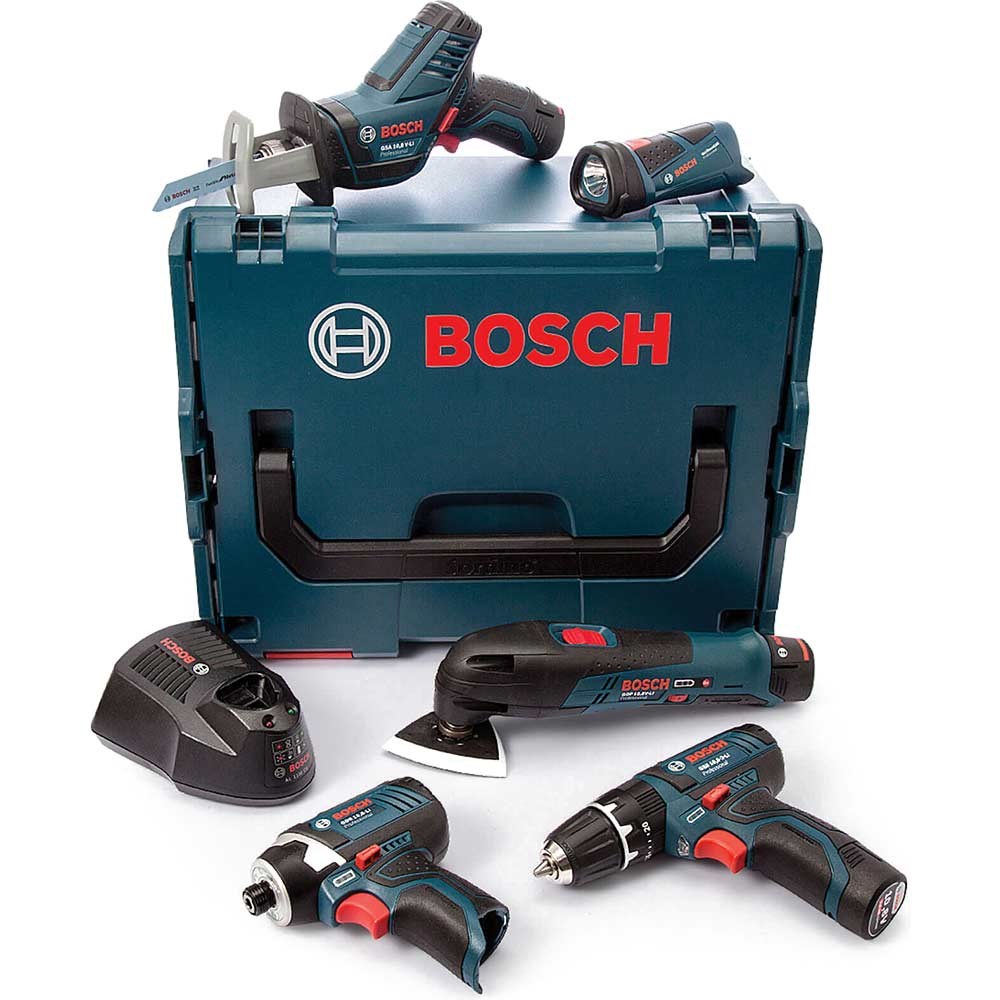 Bosch 12v Cordless 5 Piece Power Tool Kit Power Tool Kits