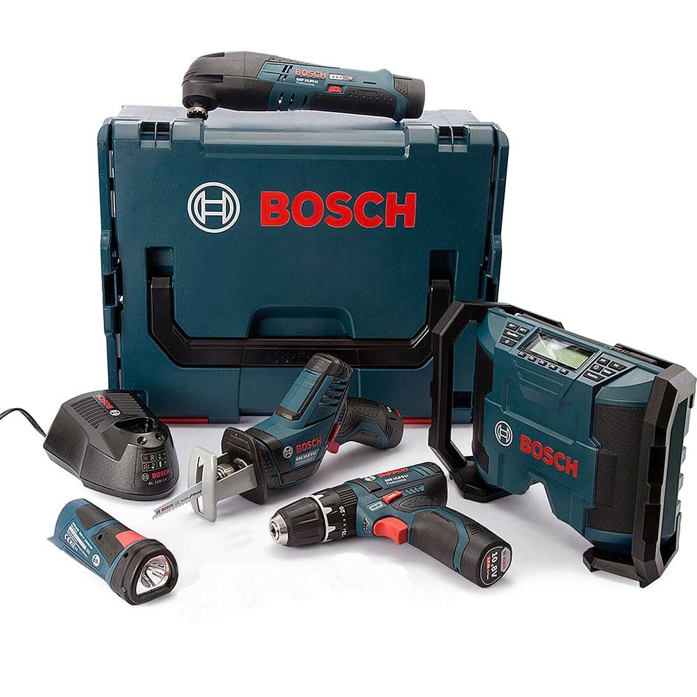 Bosch 12v Cordless 5 Piece Power Tool Kit Power Tool Kits