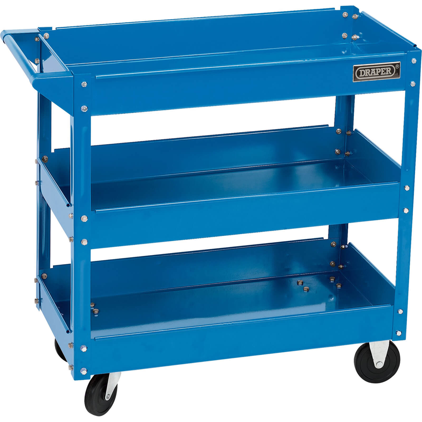 Image of Draper 3 Shelf Trolley Blue