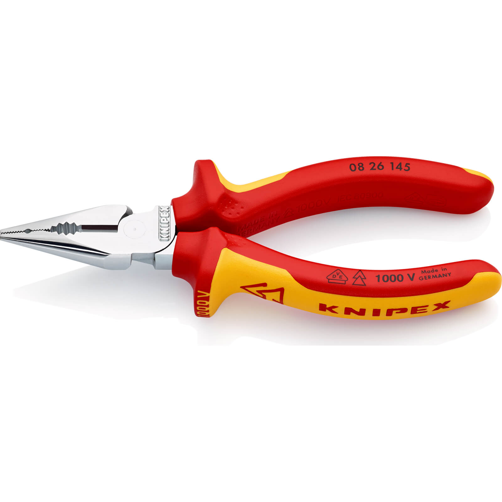 Knipex 08 26 VDE Insulated Pointed Combination Pliers 145mm