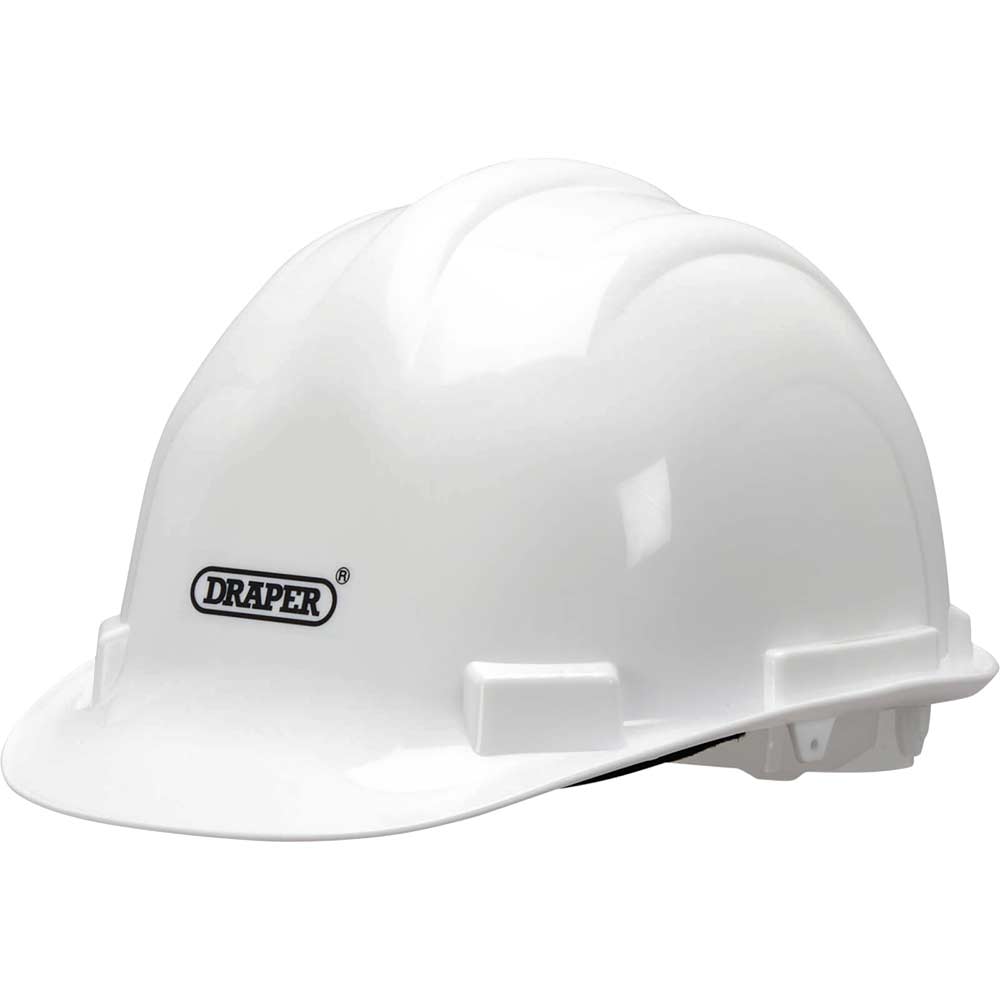 Image of Draper EN397 Hard Hat Safety Helmet White