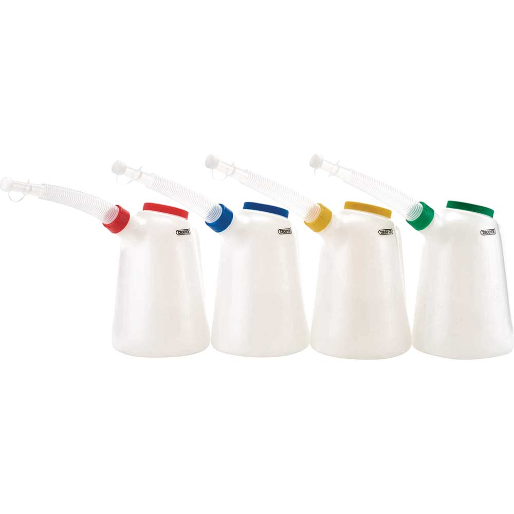 Image of Draper 4 Piece Colour Coded Measuring Jug Set