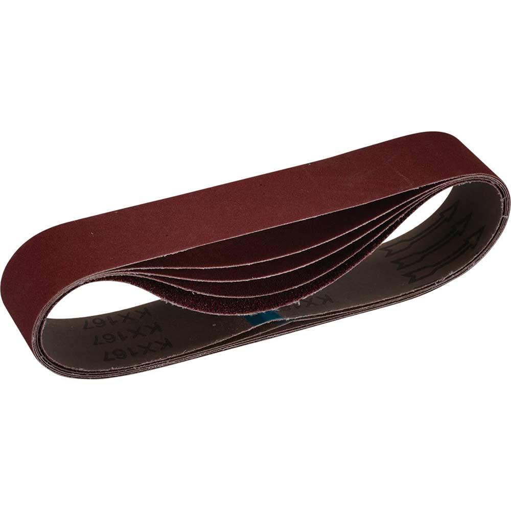 Draper Cloth Sanding Belt 50 x 686mm 50mm x 686mm Assorted Pack of 5 in UK Specification