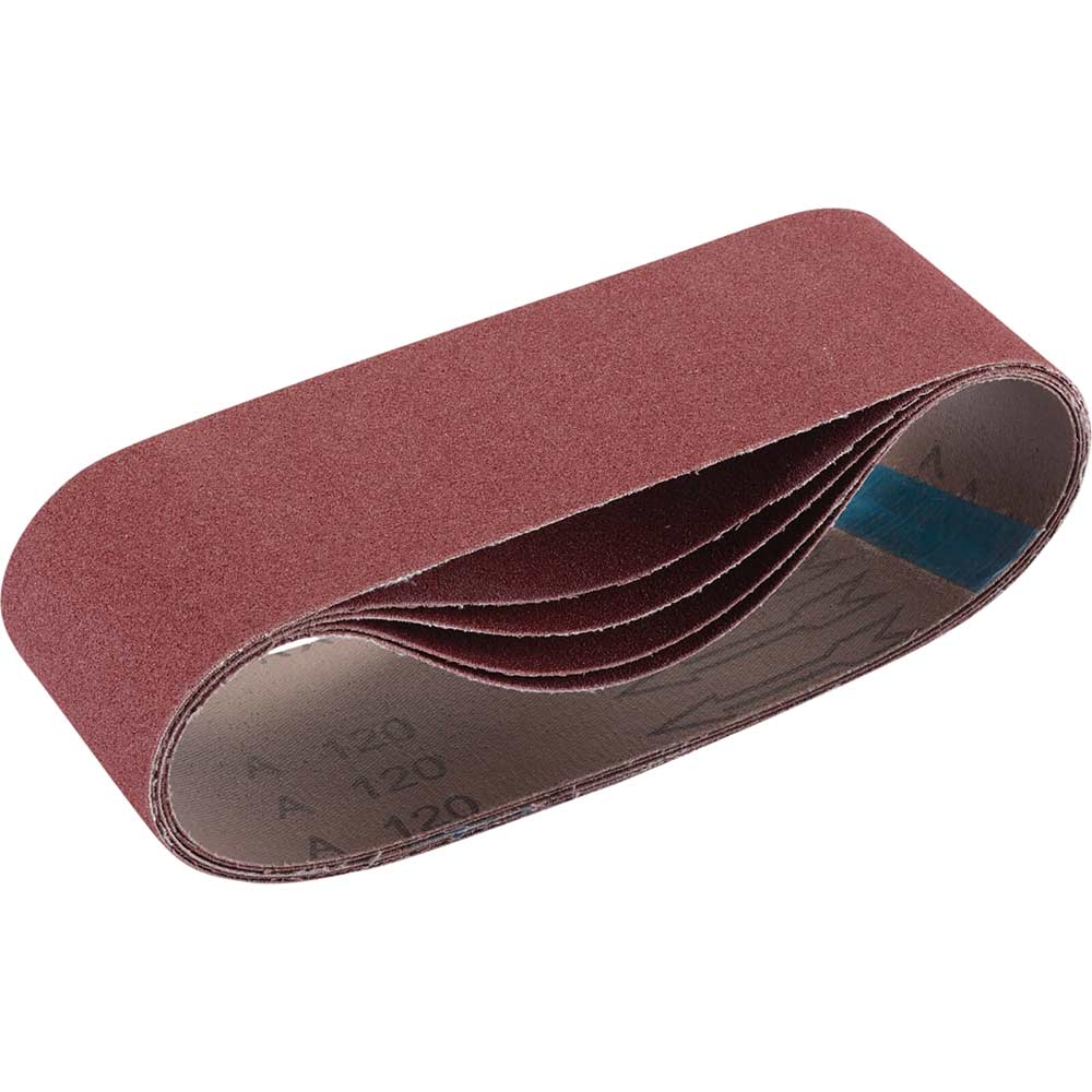 Draper Cloth Sanding Belts 75 x 533mm 75mm x 533mm 120g Pack of 5