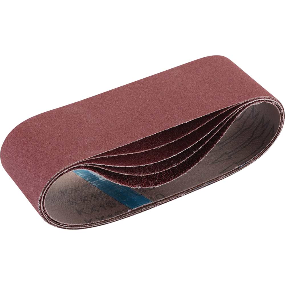 Draper Cloth Sanding Belts 75 x 533mm 75mm x 533mm Assorted Pack of 5