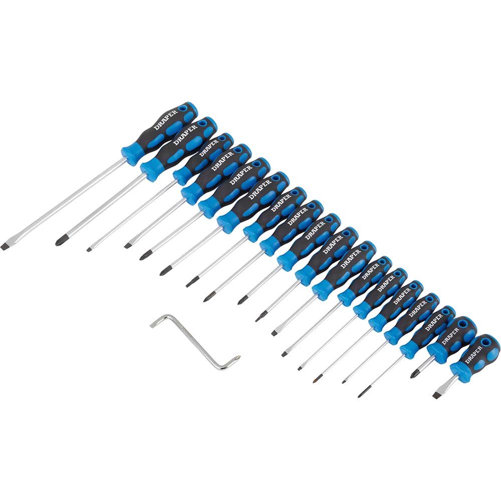 Draper 19 Piece Soft Grip Screwdriver Set in UK Specification