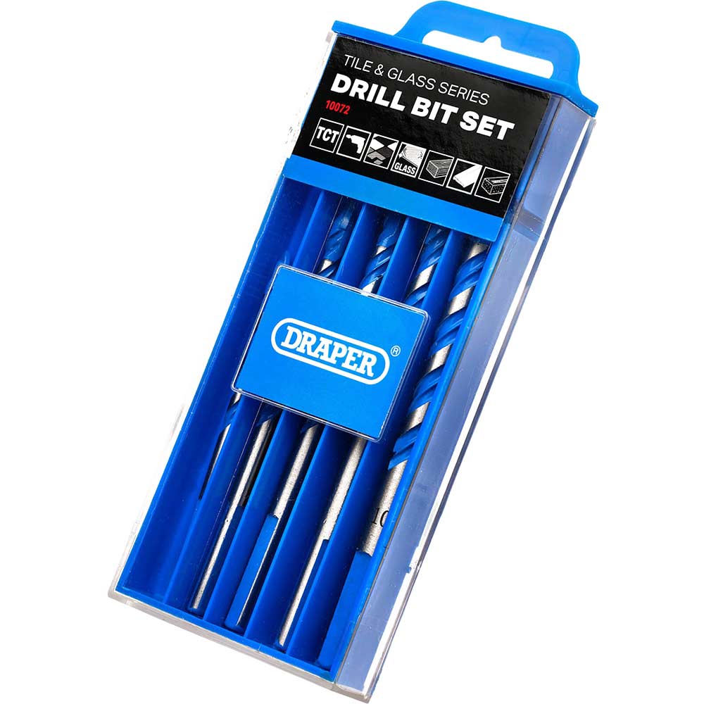 Draper 6 Piece Multi Purpose TCT Tile and Glass Drill Bit Set
