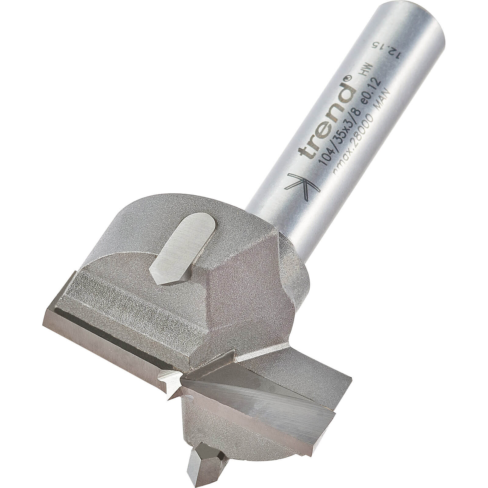 Image of Trend TCT Hinge Sinking Router Bit 35mm 3/8"