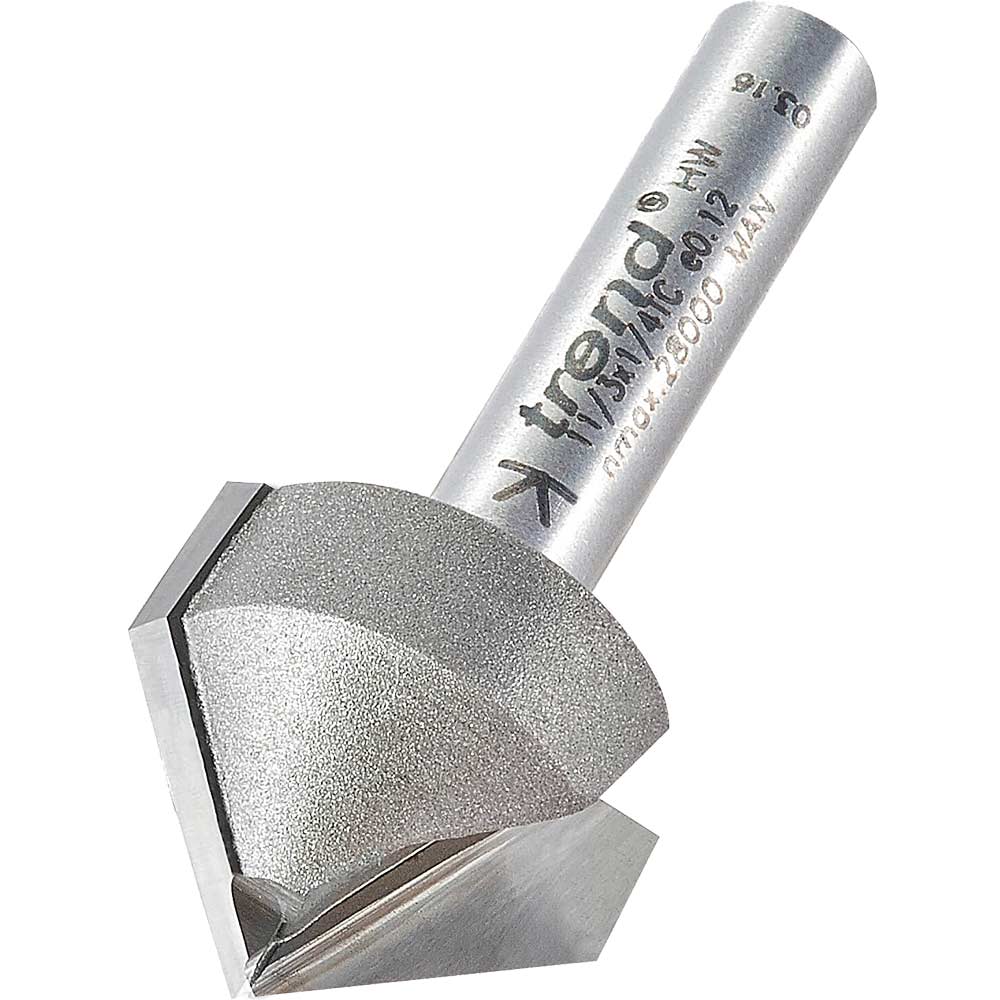 Trend Chamfer V Groove Router Cutter 19.1mm 9.2mm 1/4