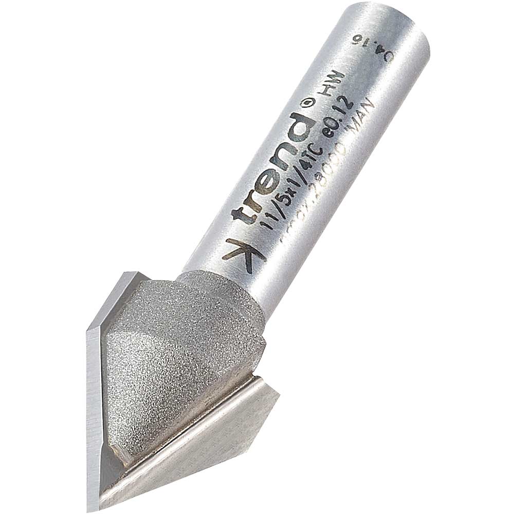 Trend Chamfer V Groove Router Cutter 12.7mm 10.3mm 1/4
