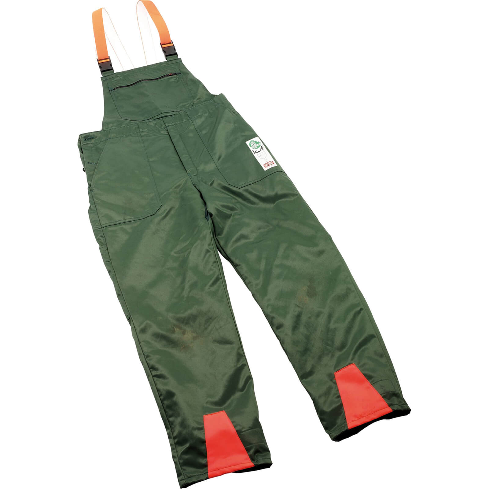 Image of Draper Expert Chainsaw Trousers Green / Orange L