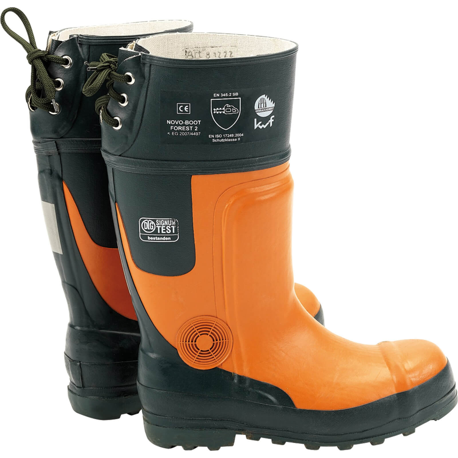 Image of Draper Expert Mens Chainsaw Safety Boots Black / Orange Size 9