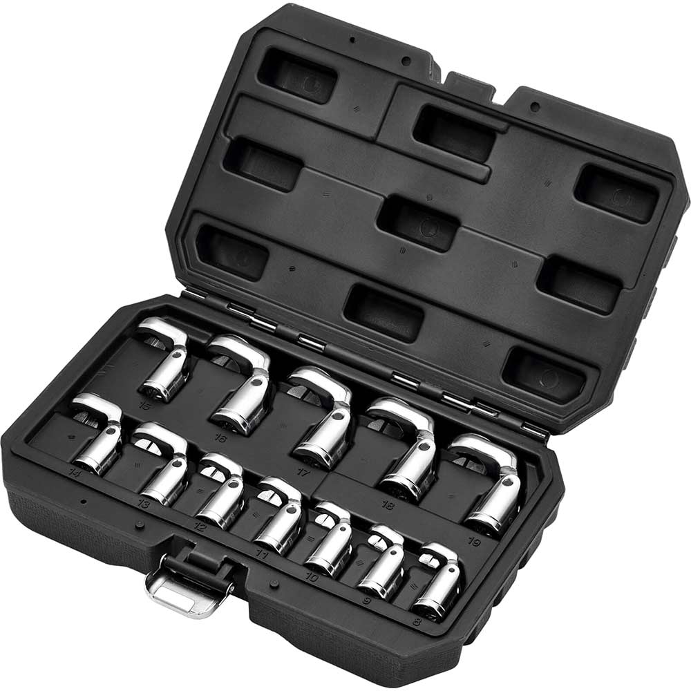 Draper 12 Piece 3/8" Drive Flexible Crowfoot Socket Wrench Set 3/8