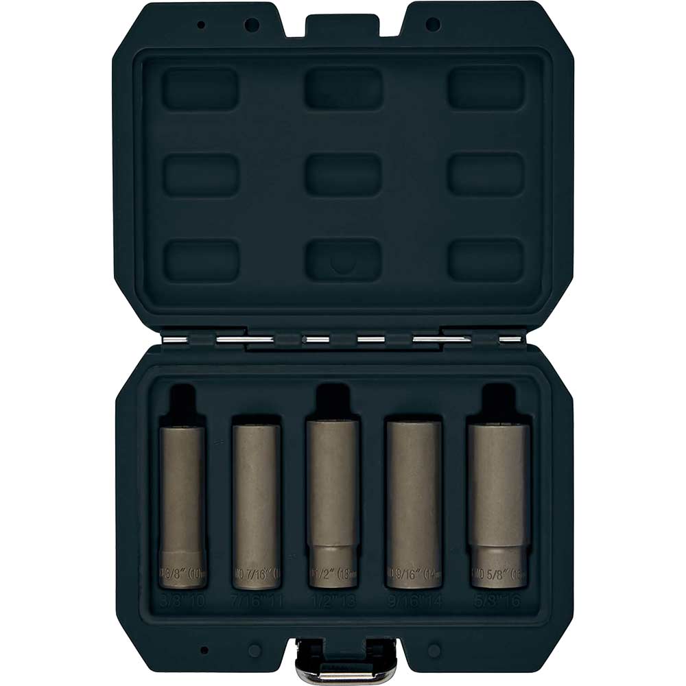 Draper 5 Piece 3/8" Drive Wheel Nut Double Socket Set 3/8
