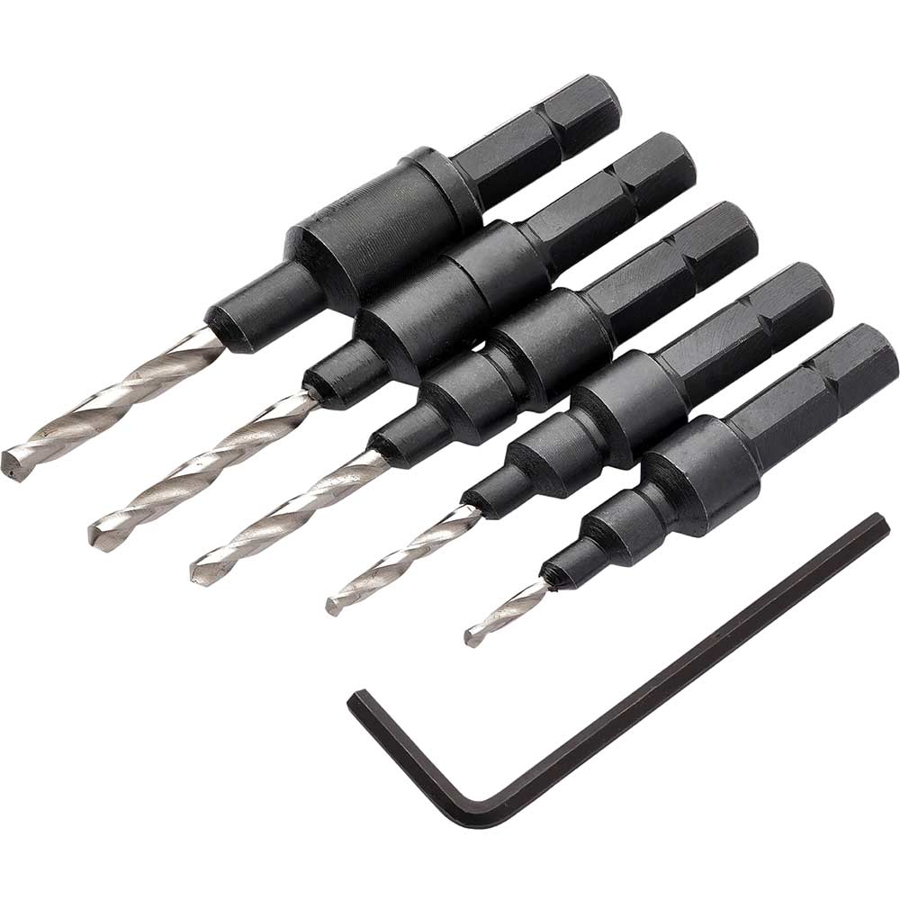 Draper 5 Piece Countersinking Drill Bit Set