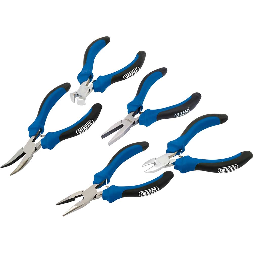 Image of Draper 5 Piece Soft Grip Mini Plier Set