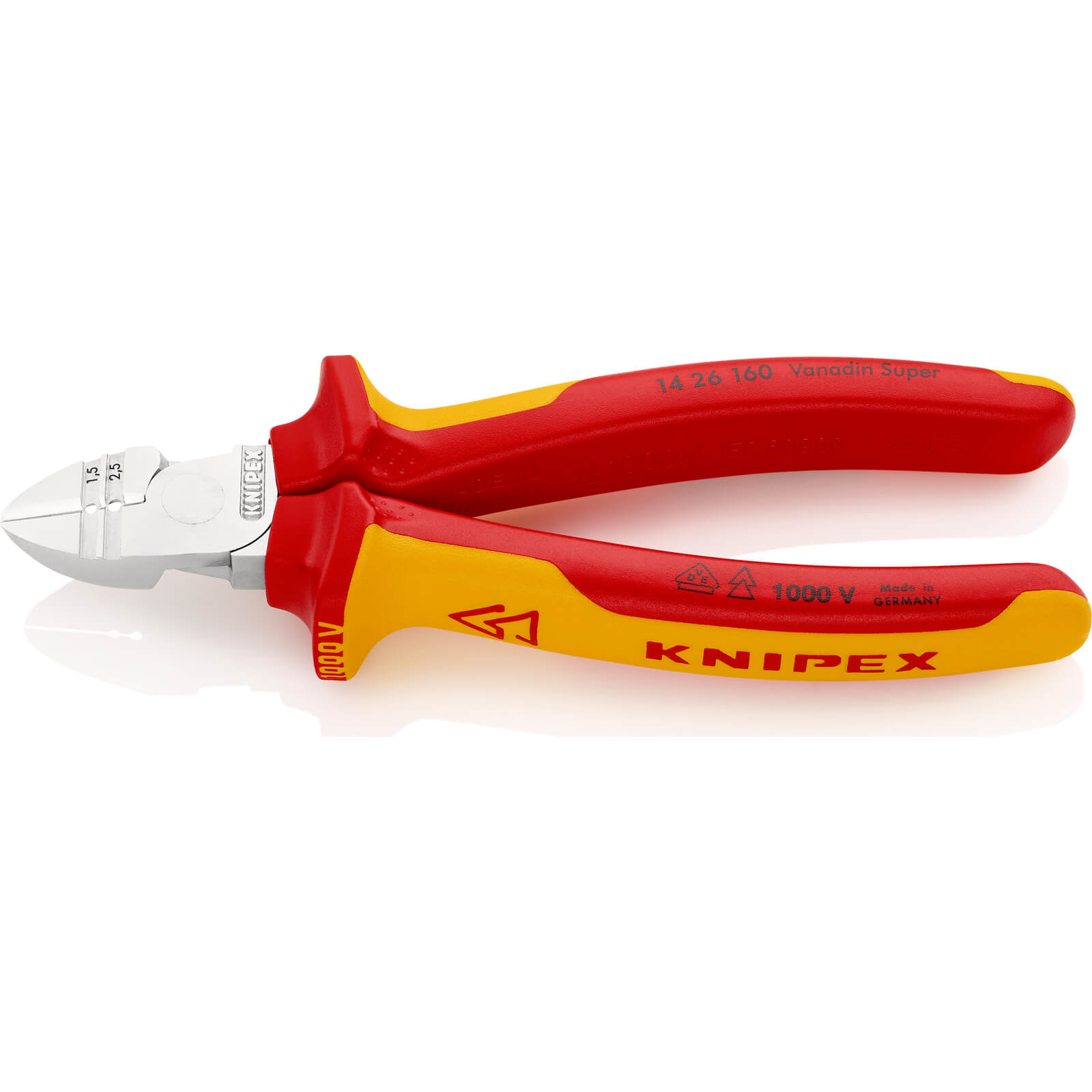 Image of Knipex 14 26 VDE Wire Stripping and Cutting Pliers 160mm
