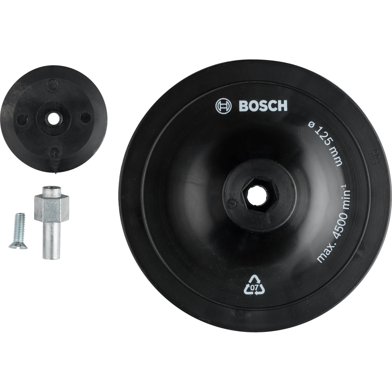 Image of Bosch Backing Pad and Shank for Drills 125mm