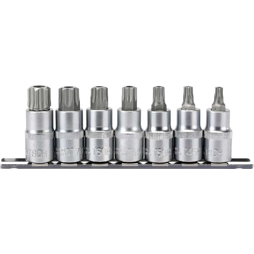 Draper 10 Piece 1/2" Drive Security Torx Socket Bit Set 1/2" 55mm