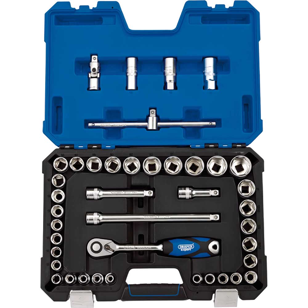 Draper Expert 41 Piece 1/2" Drive Hex Socket Set Metric and Imperial 1/2