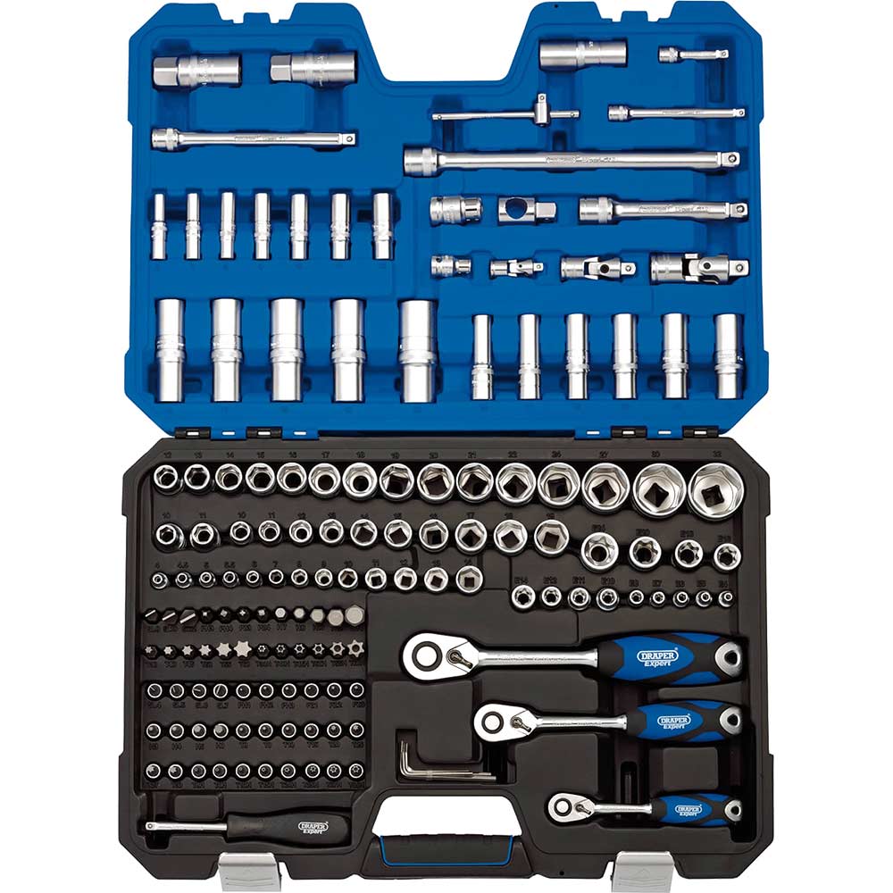 Image of Draper 149 Piece Combination Drive Hex Socket and Screwdriver Bit Set Metric and Imperial Combination