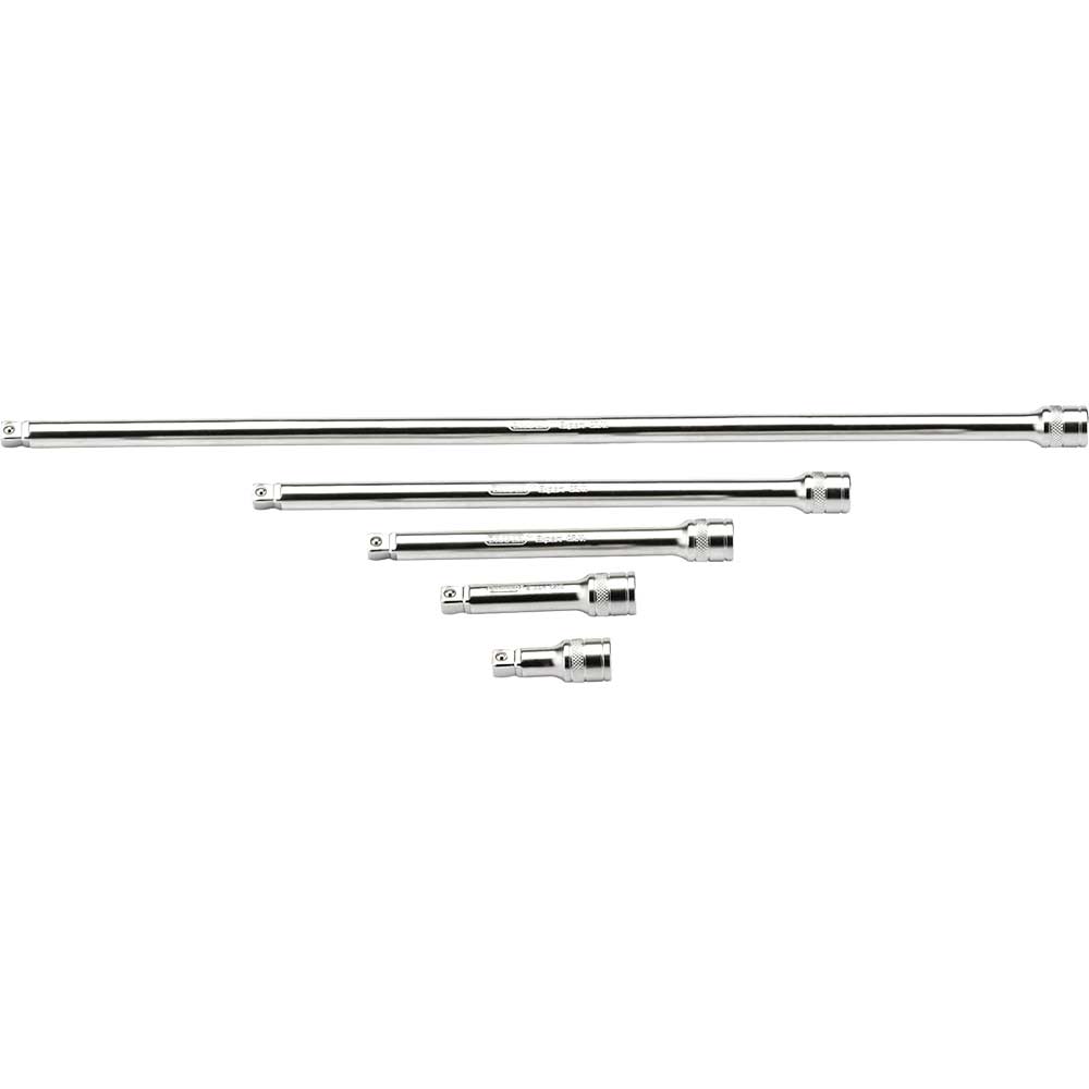 Draper 5 Piece 3/8" Square Drive Satin Chrome Wobble Extension Bar Set 3/8"