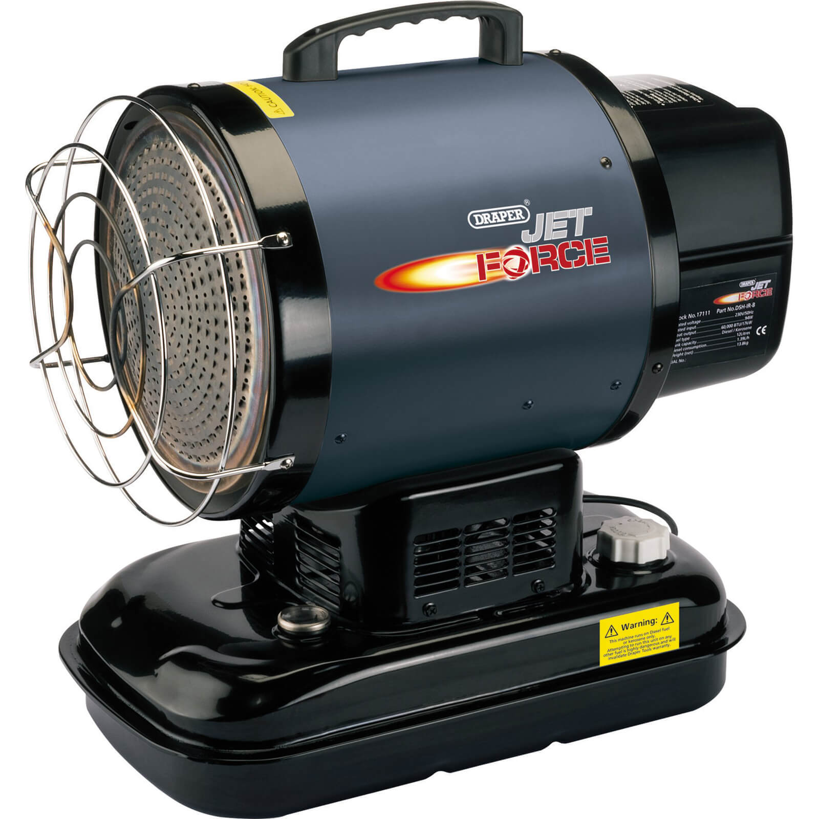 Image of Draper DSH-IR-B Jet Force Infrared Diesel or Paraffin Space Heater 240v