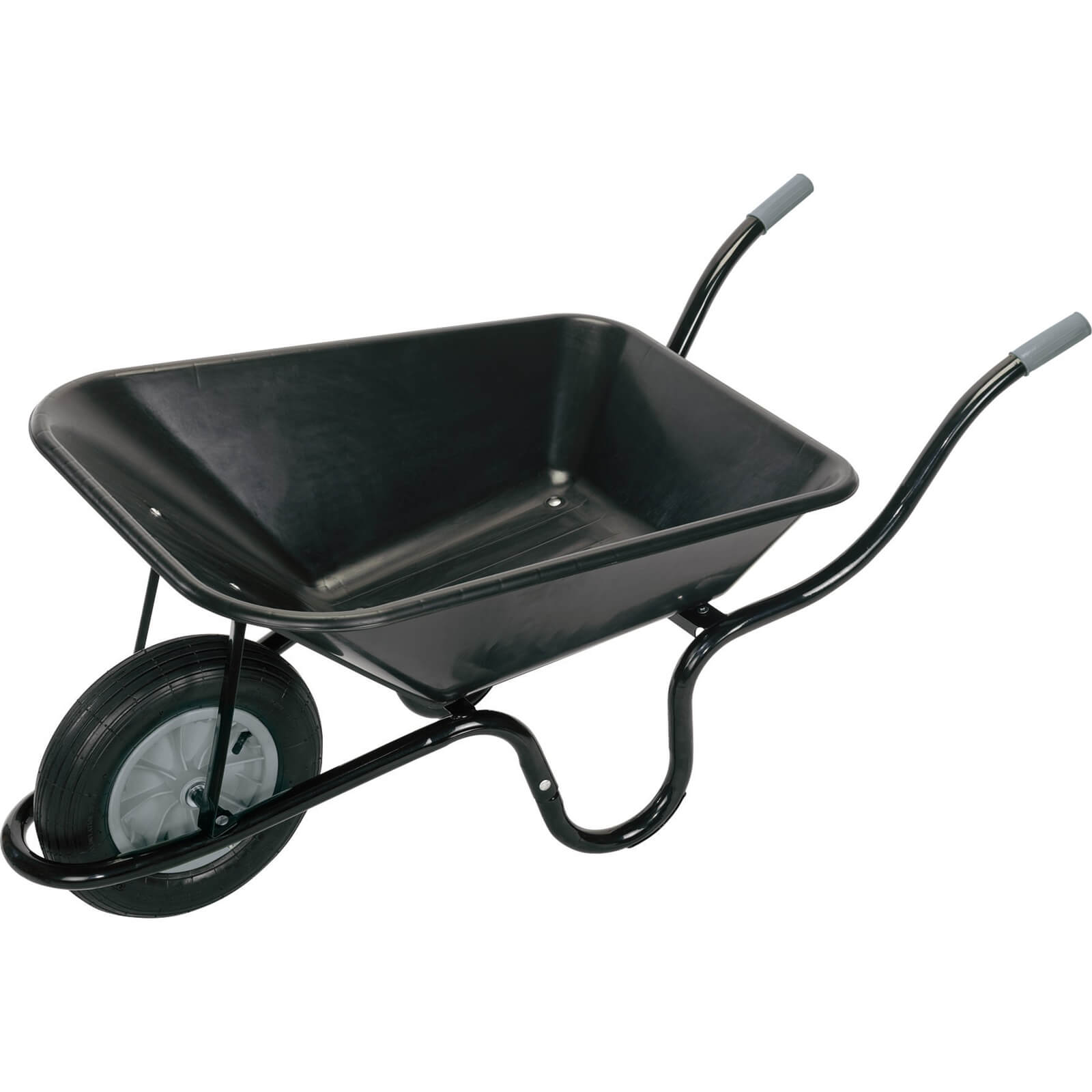 Image of Draper Plastic Tray Wheelbarrow 85l Black