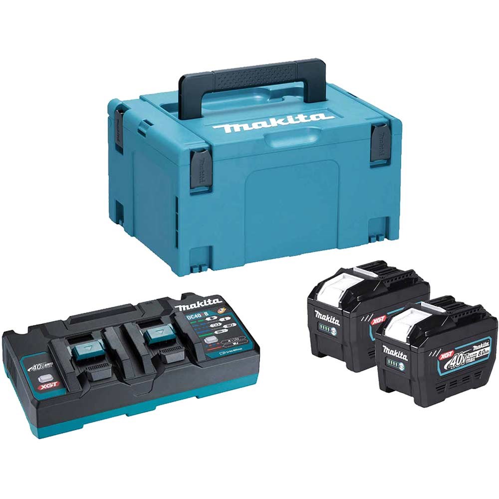 Makita 1910A2-5 40v Max XGT Cordless Battery 8ah and Charger Kit