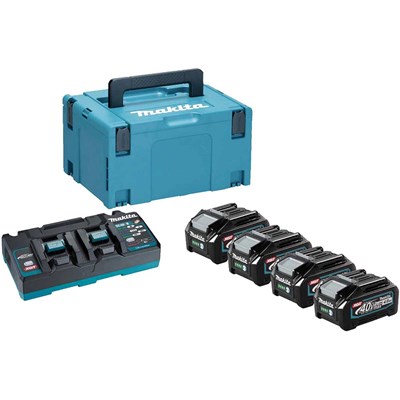 Makita 191U34-1 40v Max XGT Cordless 4 Battery 4ah and Charger Kit