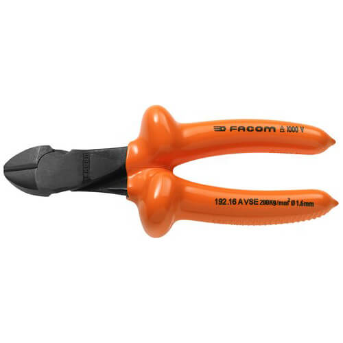 Image of Facom 192 VSE Series Insulated Heavy Duty Side Cutters 145mm