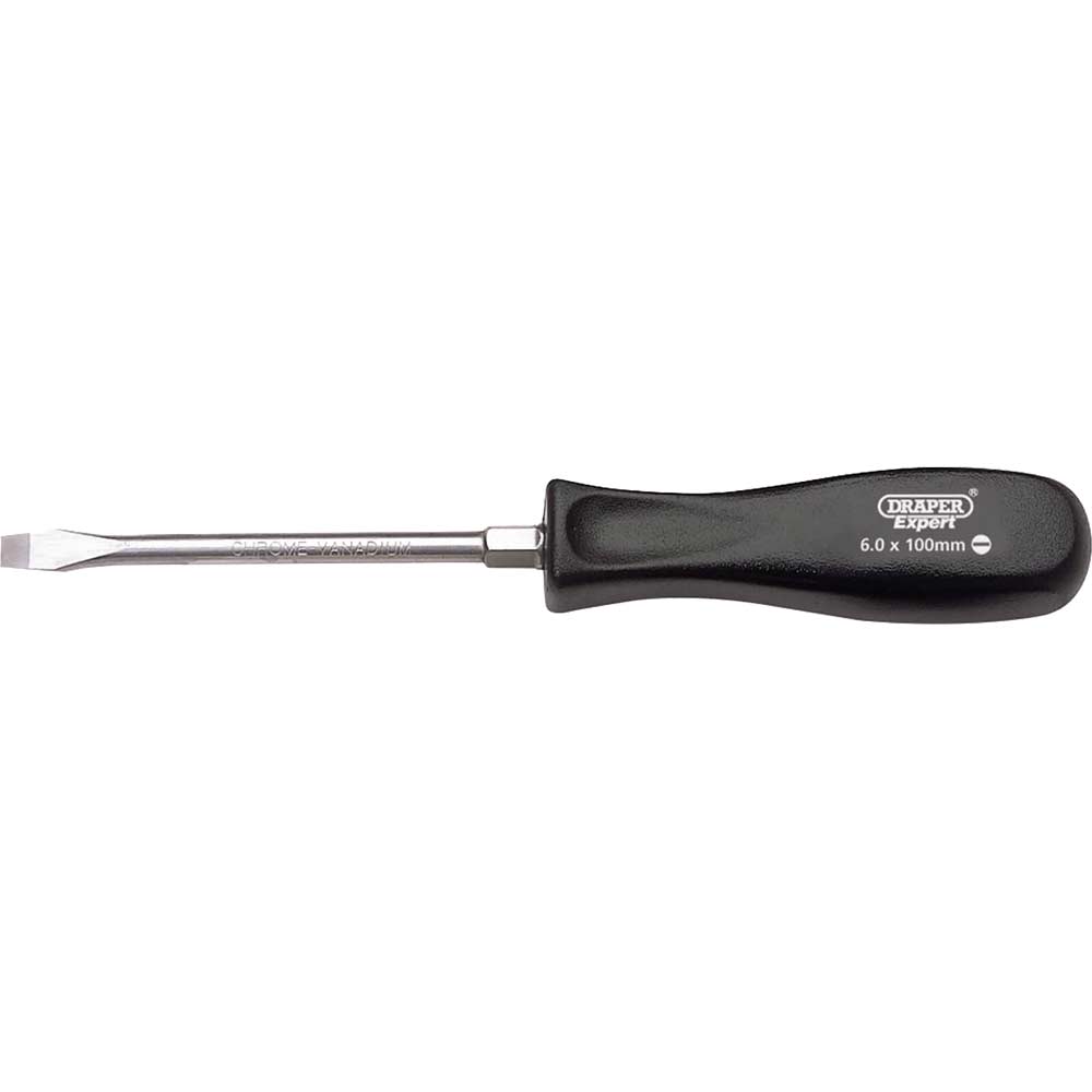 Image of Draper Expert Mechanics Flared Slotted Screwdriver 6mm 100mm