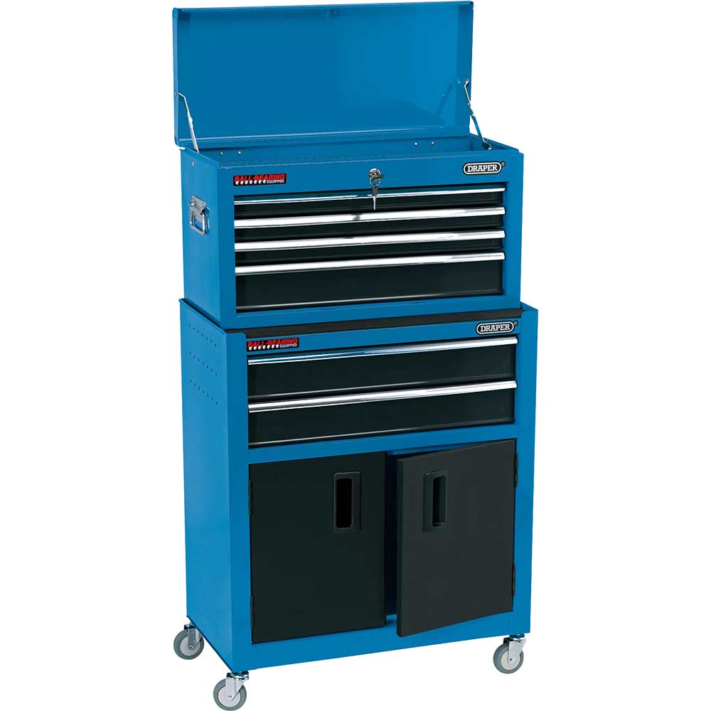 Draper 6 Drawer Roller Cabinet and Tool Chest Combination Blue