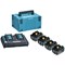 Makita Power Source Kit 4 x 18v Batteries 5ah and Charger  Makita Power Source Kit 4 x 18v Batteries 5ah and Charger
