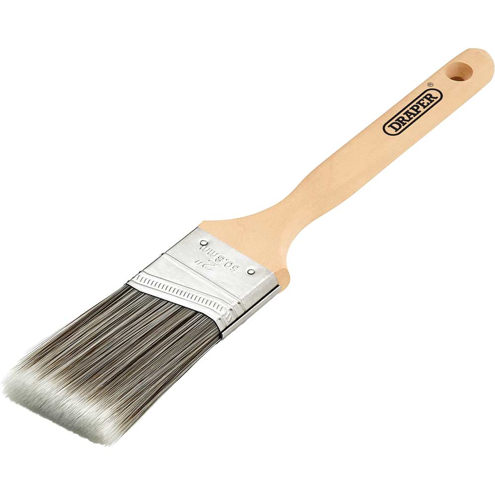 Draper Wooden Handle Synthetic Angled Paint Brush 50mm