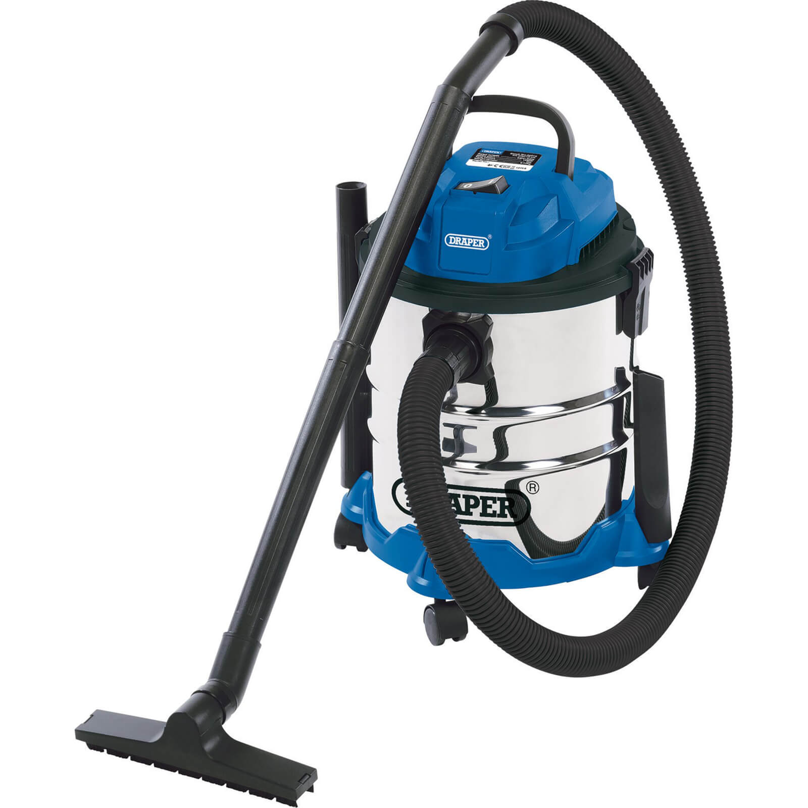 Image of Draper Wet and Dry Vacuum Cleaner With Stainless Steel Tank 20L 240v