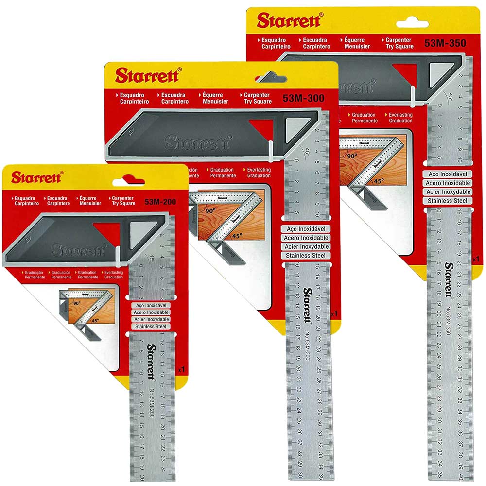 Image of Starrett K53M Carpenters Combination Square Triple Pack