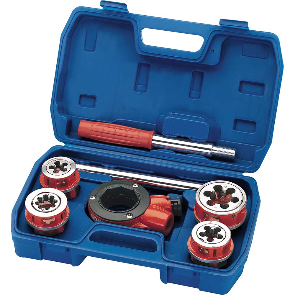 Image of Draper 7 Piece Ratchet Pipe Threading Repair Kit Metric