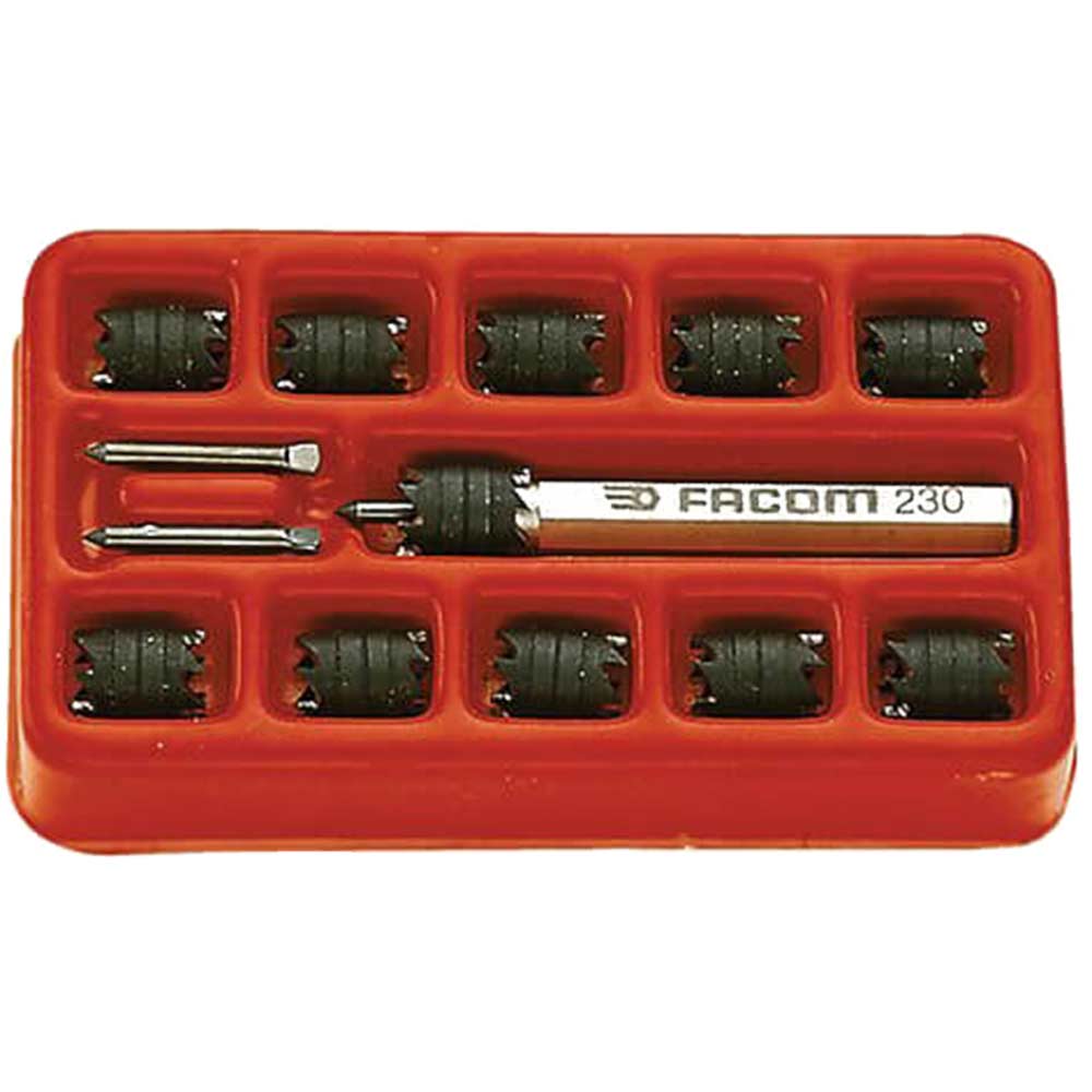 Image of Facom 13 Piece Spot Weld Cutter Drill Bit Set