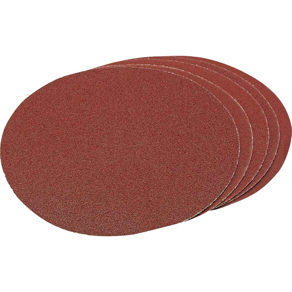 Image of Draper 200mm Diameter Aluminium Oxide Sanding Discs 200mm Assorted Pack of 5