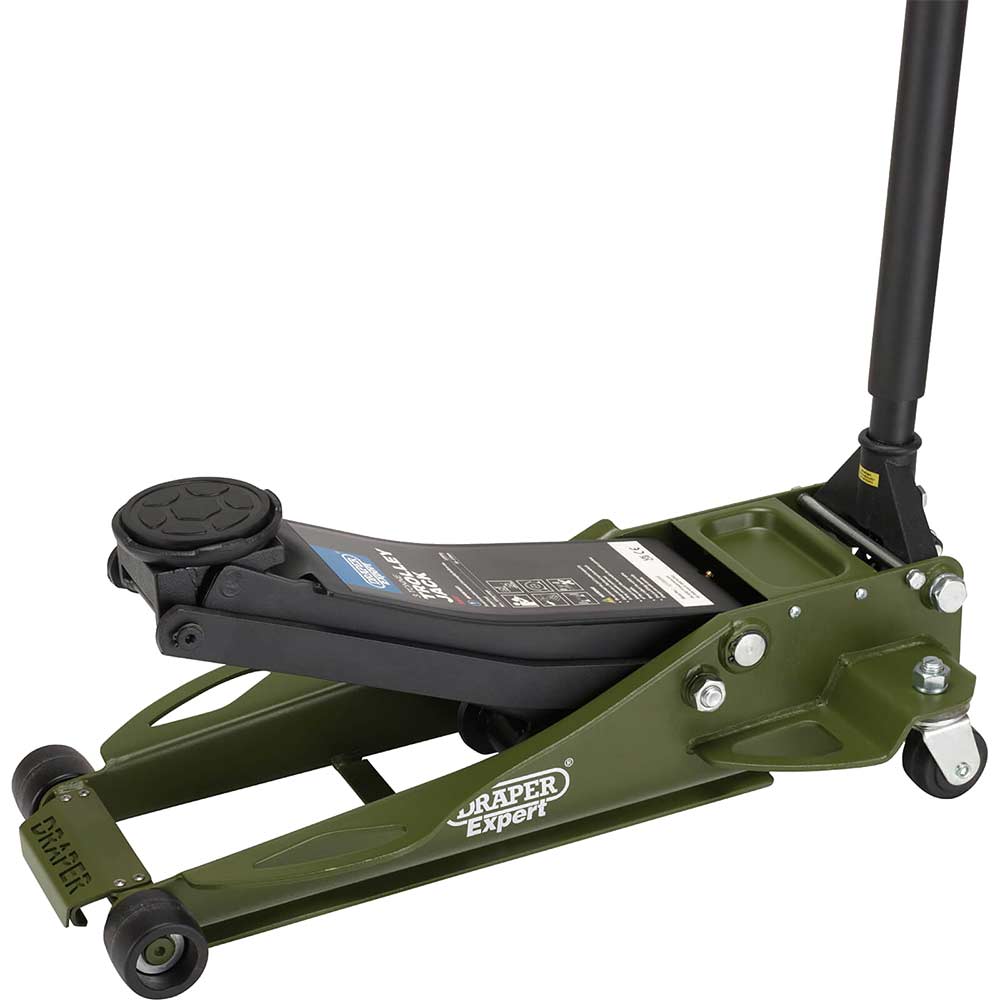 Draper Expert TJ3-GP Professional Low Profile Fast Lift Garage Trolley Jack 3 Tonne