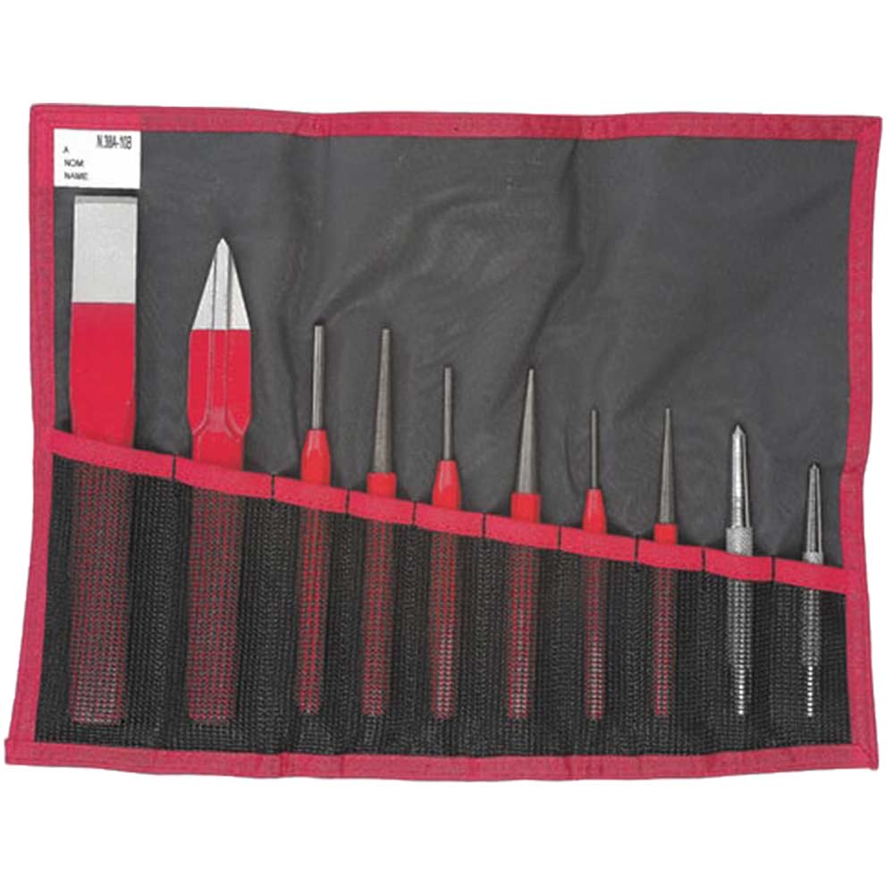 Facom 247.265JT10 10 Piece Punch and Chisel Set