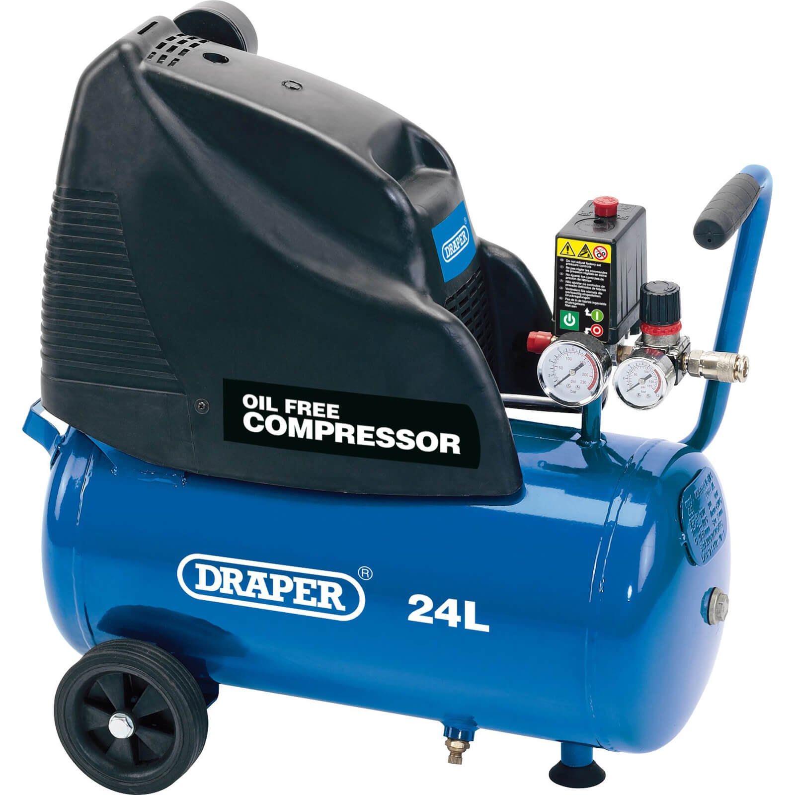 Draper DA25/169 Oil Free Air Compressor 24 Litre 240v