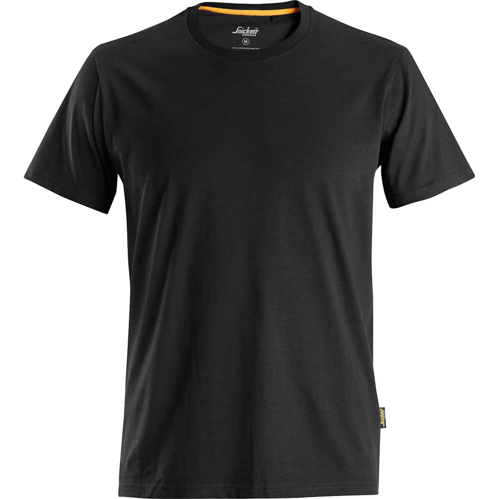 Snickers 2526 Mens Allround Work Organic Cotton T Shirt Black XL