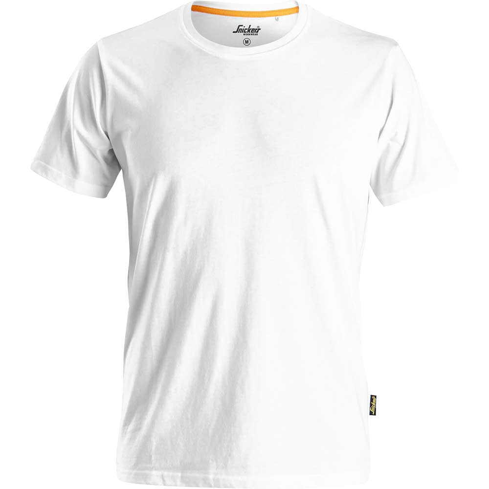Snickers 2526 Mens Allround Work Organic Cotton T Shirt White XL