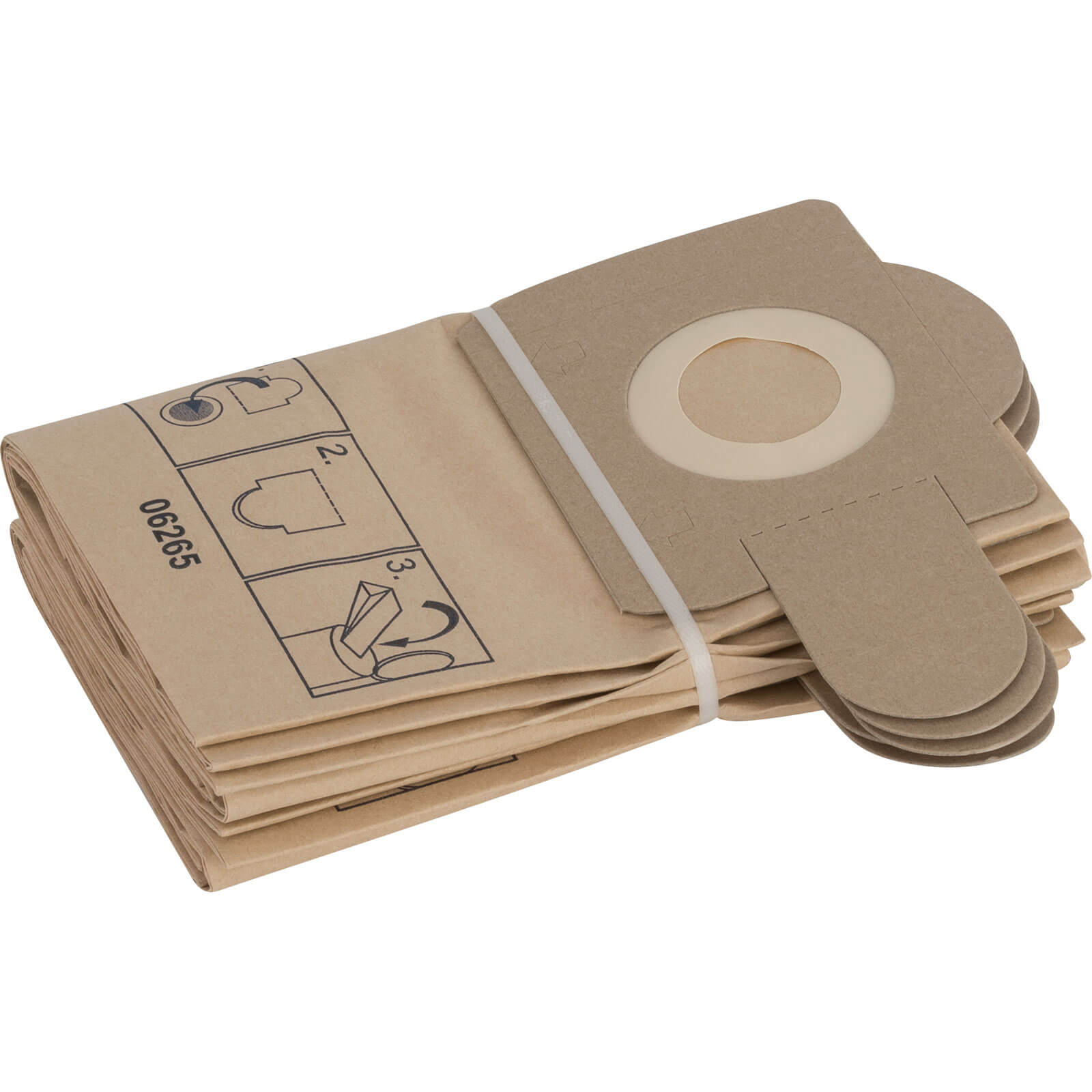 Image of Bosch Paper Filter Bags for PAS 11-21, 12-17 and 12-27F Pack of 5