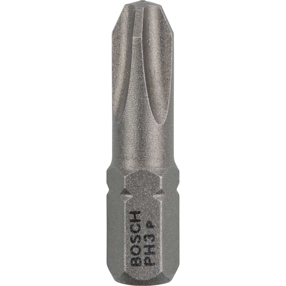 Bosch Extra Hard Phillips Screwdriver Bits PH3 25mm Pack of 25